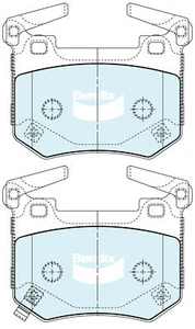 Bendix Rear Brake Pad Set for Genesis G70 IK 2.0L G4KL Petrol 2021/Onwards - Picture 1 of 2