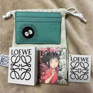 LOEWE Studio Ghibli Spirited Away Soot Sprite Dust Bunnies leather Card Case JP - Picture 1 of 5