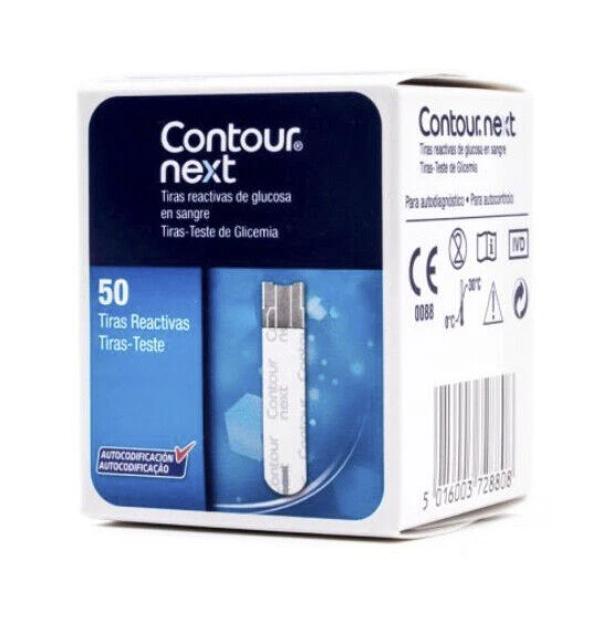 Ascensia Contour Next 50 Piezas Tiras de Prueba para Diabéticos