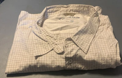 Cypress Club Mens Short Sleeve Dress Shirt Size XXL Beige Print - Image 1 of 3