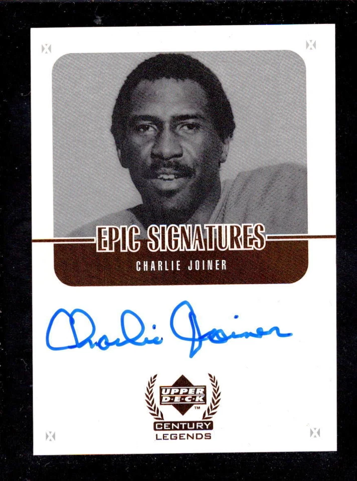 1999 UPPER DECK CENTURY LEGENDS CHARLIE JOINER CHARGERS EPIC SIGNATURES AUTO - Image 1 of 1