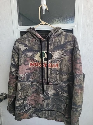 Men's Large Mossy Oak Break Up Infinity Camouflage Hooded Pullover Sweatshirt - Image 1 of 3