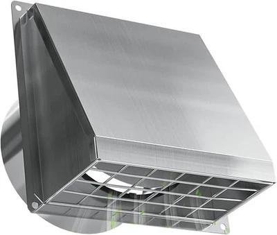 Hon&Guan 4" Cubierta de ventilación de secadora con malla extraíble Cubierta de ventilación de pared de escape Foto 1 de 4