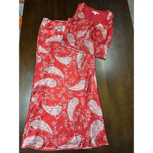 Western Y2K Coquette Babydoll Top Rock Set Damen klein Spitze Paisley Boho seidig - Bild 1 von 16