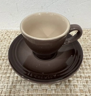 Taza y platillo espresso Le Creusant trufa Ombré 2 oz Foto 1 de 3