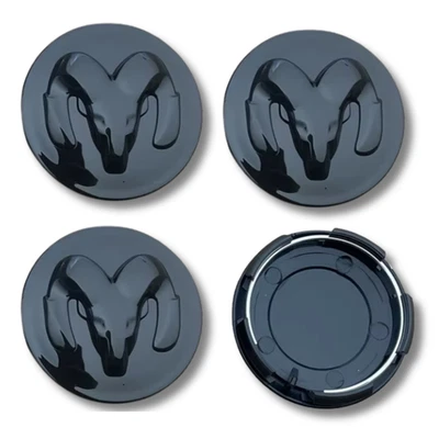 Alloy Wheel Centre Cap Hub x4 For Dodge 64mm Black Ram Many Models Challenger - Image 1 of 4