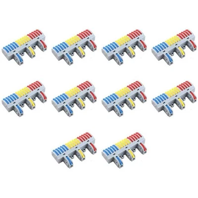 Terminal Block Kit 10pcs 3in15out 32A Wire Connectors for Electrical Systems - Image 1 of 4