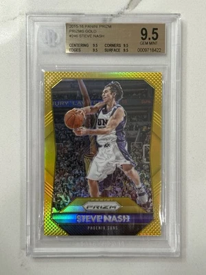 Steve Nash 2015-16 Panini Prizm Gold Prizm 7/10 BGS 9.5 SP - Image 1 of 2