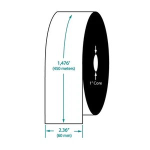 2,36" x 1476' TDW121 Premium Harz verbessertes Wachs Barcode Band für Zebra - Bild 1 von 1