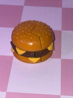 De colección 1990 McDonalds Cambiable Happy Meal Juguete Dino Transformer Hamburguesa Foto 1 de 2