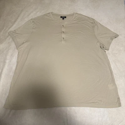 Express Henley Shirt Pima Cotton Mens XXL Cream Beige Tan Tshirt Never Worn - Image 1 of 4