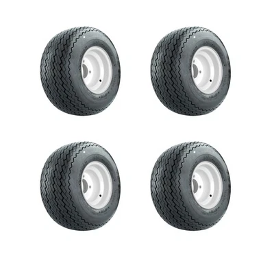 Juego de 4 neumáticos GTW 8" Topspin diente de sierra con rueda de acero blanco conjunto de carro de golf Foto 1 de 4