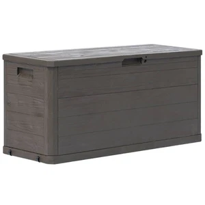 Brown Garden Patio Outdoor Storage Box Unit 280L Capacity Container - Picture 1 of 10