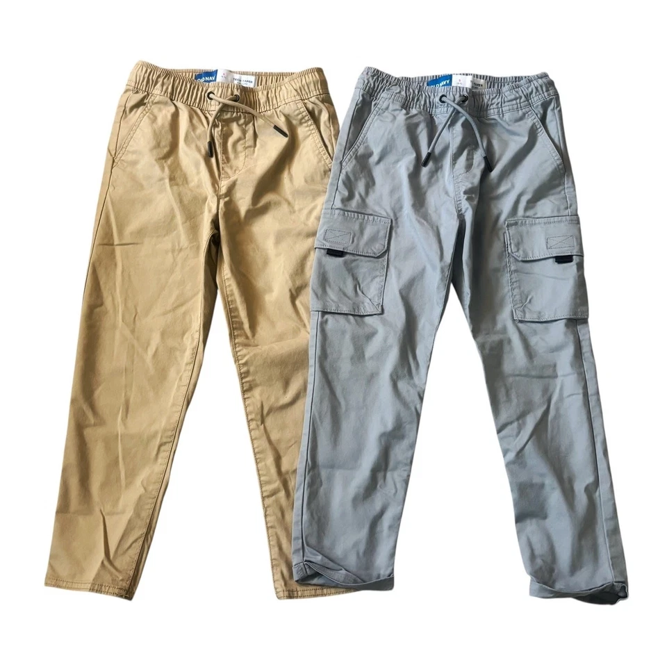 Old Navy Gray/Tan Tech Taper Quick Dry Pants Boys Size S(6/7) Lot of 2 - Image 1 of 4