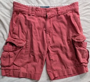 Vintage Polo Ralph Lauren Gellar Fatigue Cargo Shorts Baumwolle Rot Lachs Herren 36 - Bild 1 von 13