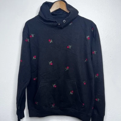 Eighty Eight Black hoodie with Red Rose Embroidery Size M - Image 1 of 4