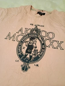 Akoo Brand Shirt 3XL Embroidered Pink Tee - Picture 1 of 7