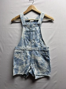 Children’s Place Bleach Splash Girls Cutoff Shortalls Overalls Size 10 New! - Picture 1 of 8