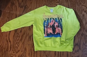 GOOSEBUMPS Slime green Pullover Sweatshirt Size Kids Large Halloween - Picture 1 of 3