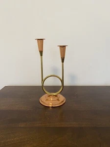 Portacandele vintage candelabro portacandele COLOR RAME design retrò - Foto 1 di 6