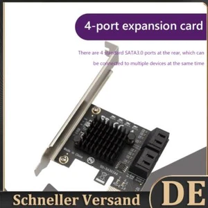 4-Port-SATA-III-zu-PCIe-PCI-Express-3.0-X1-6-Gbit/s-Erweiterungskartenadapter fü - Bild 1 von 7