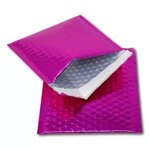 More details for a6+ / c6+ gift shiny metallic foil bubble wrap padded mailing bags envelopes
