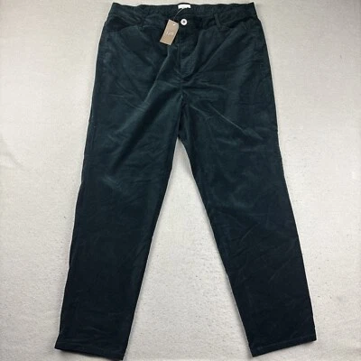 Pantalones para mujer Jill 20 verde terciopelo elástico pierna recta nuevos con etiquetas Foto 1 de 4