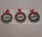 House of LLoyd Christmas Around the World Peace Love Joy ornaments 3 set
