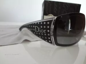 Christian Dior Quadrille Original Mask Sunglasses Black- Brand New - Picture 1 of 23