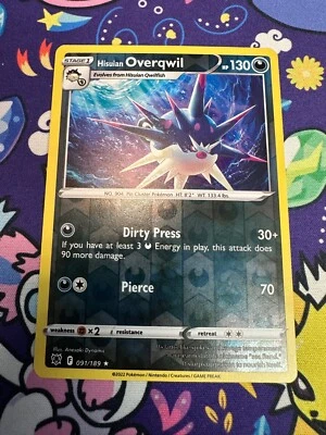 Hisuian Overqwil 091/189 Swsh10: Astral Radiance Reverse Holo - Image 1 of 2