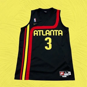Shareef Abdur-Rahim Nike Rewind Atlanta Hawks Jersey 1974 Throwback Men L Black - Picture 1 of 7