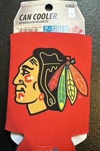 CHICAGO BLACKHAWKS SOFT FOAM CAN BOTTLE COOZIE COOLER HOLDER MLB - Picture 1 of 2