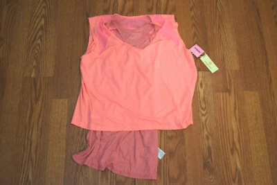 NUEVO CON ETIQUETAS Mujer TANGERINA Coral Ejercicio Activo Fitness Camiseta sin Mangas S Pequeña Foto 1 de 2
