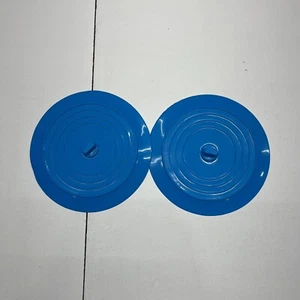 Blue 2 Pack Large 6” Silicone Shower Drain Covers NEW - Picture 1 of 4