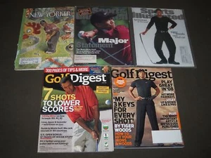 1999-2008 TIGER WOODS MAGAZINE LOT OF 5 ISSUES - GOLF - NICE COVERS - PB 388U - Picture 1 of 2