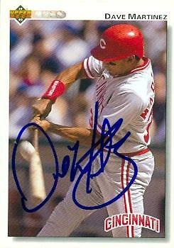 Dave Martinez autographed Baseball Card (Cincinnati Reds) 1992 Upper Deck #784 - Image 1 of 1
