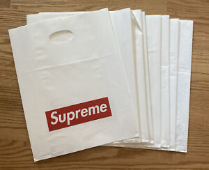 Lot Of 10 Supreme Shopping Plastic Bag Bundle Box Logo (Authentic) Bulk