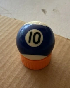 BILLIARD BALL 1 1/2" DIAMETER VINTAGE SHINEY #10 POOL BALL STRIPED REPLACEMENT - Picture 1 of 1