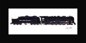 New York Central 4-8-2 #3001 10"x17" print in 10"x20" Mat Andy Fletcher signed - Picture 1 of 1