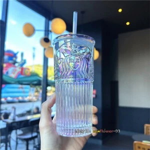 Vaso de pajita de vidrio Starbucks China 2022 colorida diosa 19 oz - Imagen 1 de 11