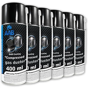 6 x AABCOOLING SPRAY AIR COMPRIMÉ 400 ML AIR DUSTER NETTOYAGE PURIFICATEUR D'AIR COMPRIMÉ - Photo 1/10