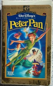 Peter Pan (VHS, 1998, 45th Anniversary Limited Edition) Walt Disney Masterpiece - Foto 1 di 3