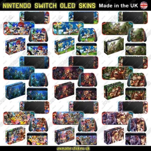 Stickers to fit Nintendo Switch OLED sticker skin decal premium vinyl 010-018 - Picture 1 of 10