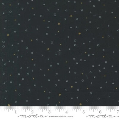 Moda SHIMMER METALLIC 1846 15M Ebony Black  ZEN CHIC Quilt Fabric - Image 1 of 4