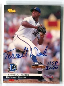 Classics Terrell Wade 1994 autógrafo automático radiocontrol 1158/2080 Durham Bulls (Braves) - Imagen 1 de 1