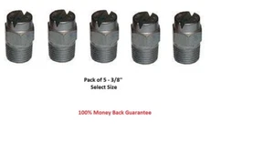 5 HARDENED STEEL SPRAY TIPS 3/8" 80/20, 30, 80/40, 50, 80/70, 80/100 SEALCOATING - Picture 1 of 1