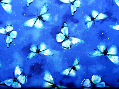 WILMINGTON#33900 447 "BLUE HARMONY"OVER ALL BUTTERFLIES. BTY FREE PATTERN - Изображение 1 из 2