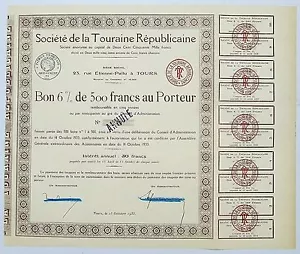 Dépt 37 - Tours 23 Rue E. Pallu - Très Rare Journal Touraine Républicaine 1933 - Picture 1 of 1