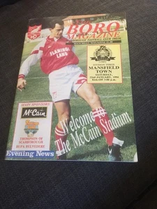 Scarborough V Mansfield Town 1994 Soccer/football Programme - Picture 1 of 1