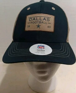 Dallas Football Trucker Mütze Kappe Mesh Throwback 60er Stern Logo Druckknopflasche NEU Etikett - Bild 1 von 11
